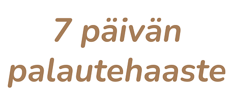 7 päivän palautehaaste